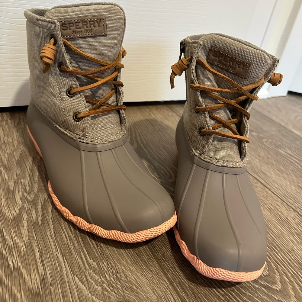 Sperry Women's Winter Boots - Tan and Pink - Picture 6 of 7